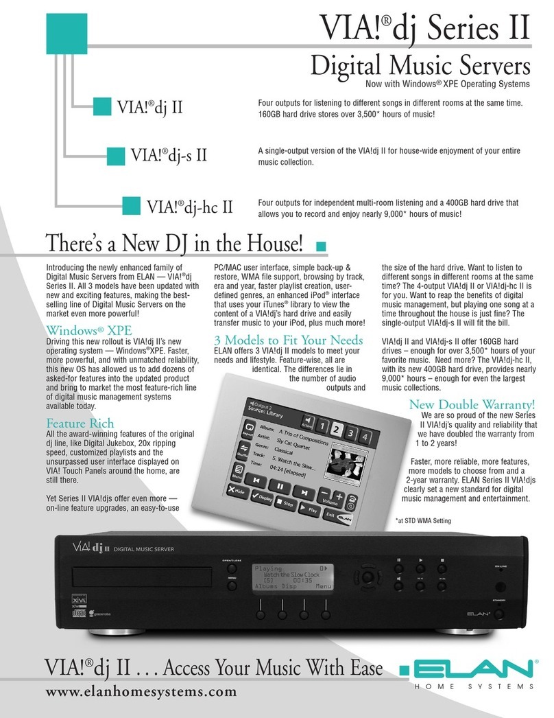 Elan VIA! DJ II Specifications