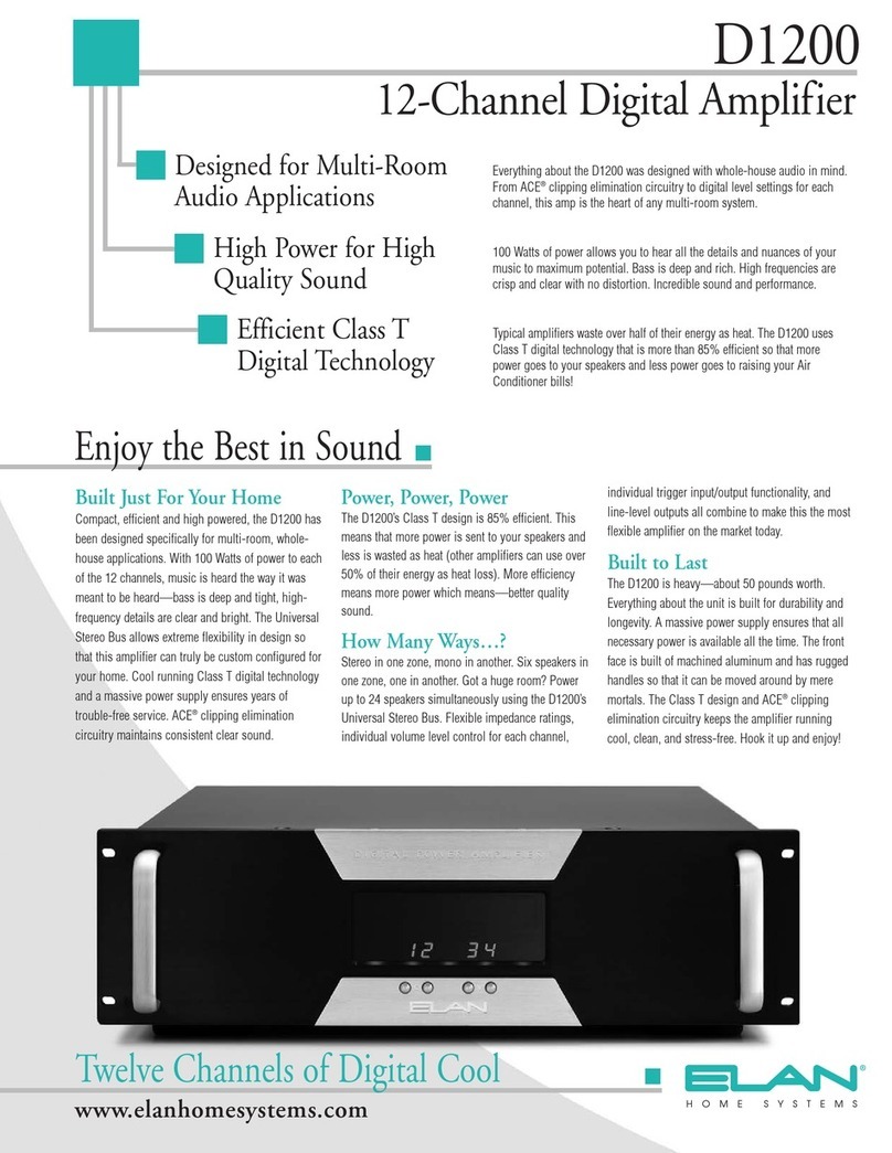 Elan D1200 User manual