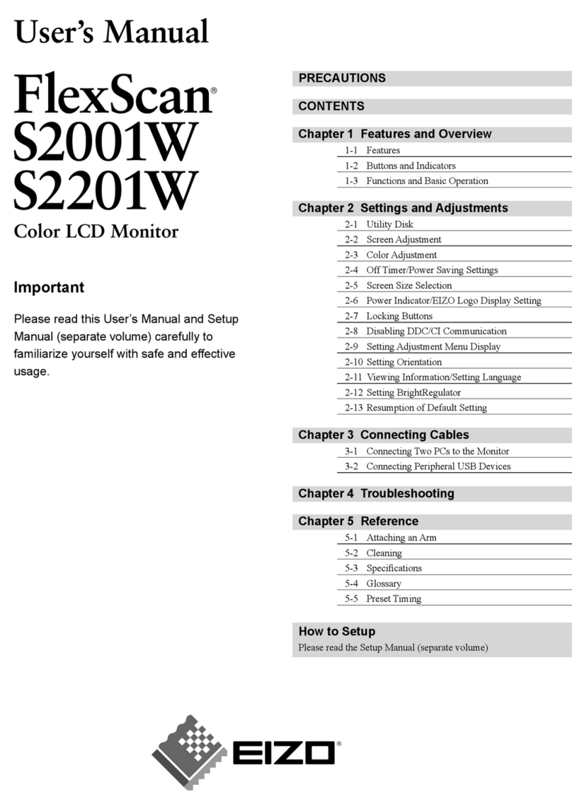 Eizo FlexScan S2001W User manual