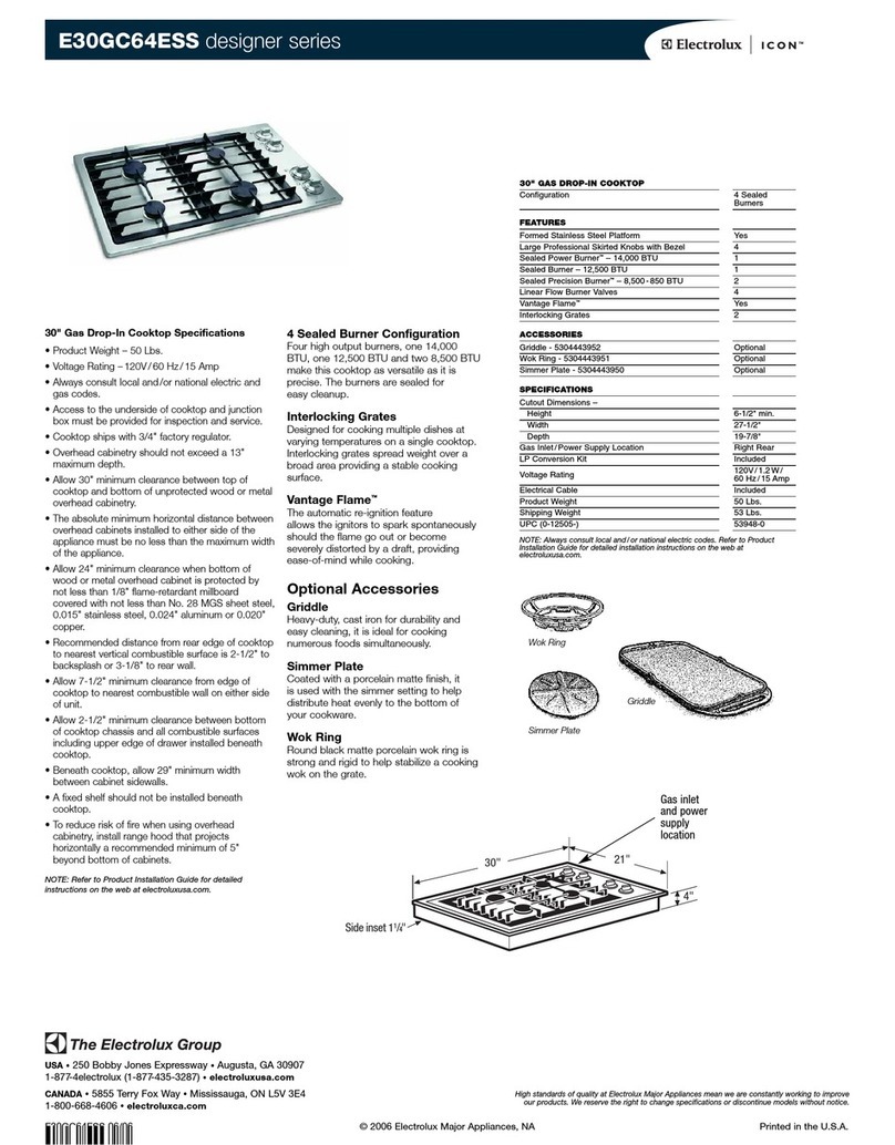 Electrolux ICON E30GC64ESS User manual