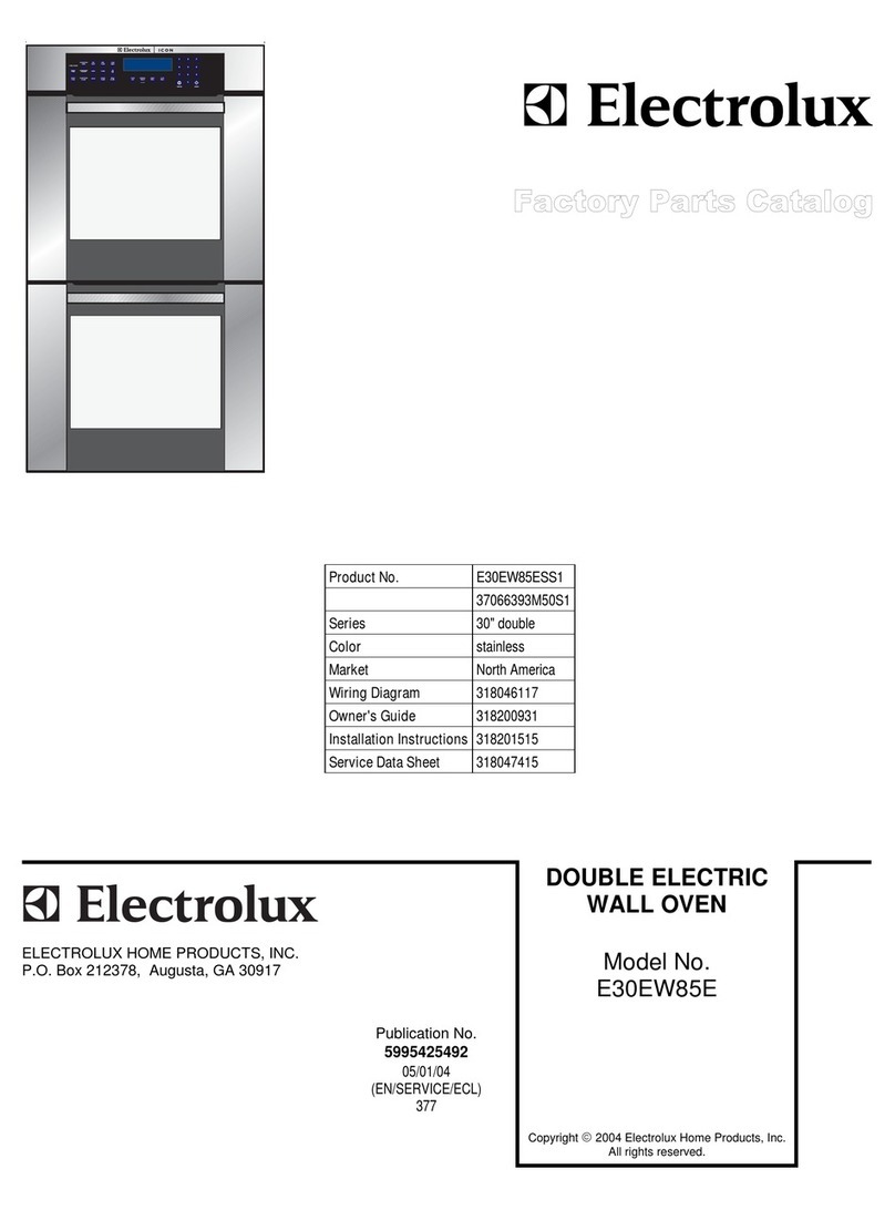 Electrolux E30EW85ESS - Icon Designer Series Electric Double... User manual