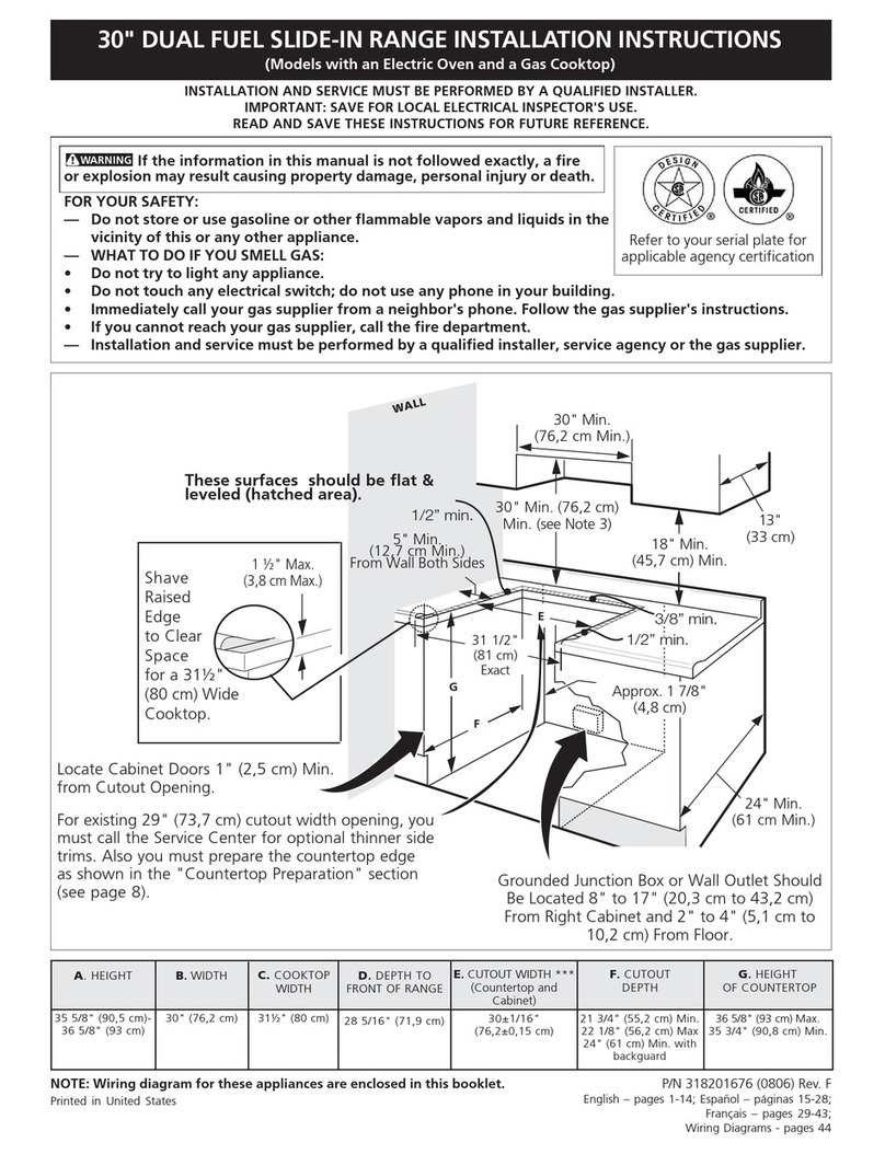 Electrolux EW30DS65G S installation instructions