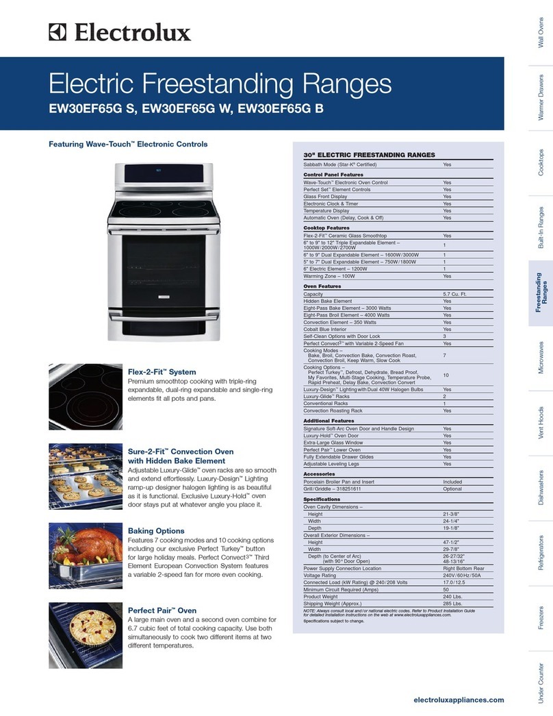 Electrolux EW30EF65G S Specifications