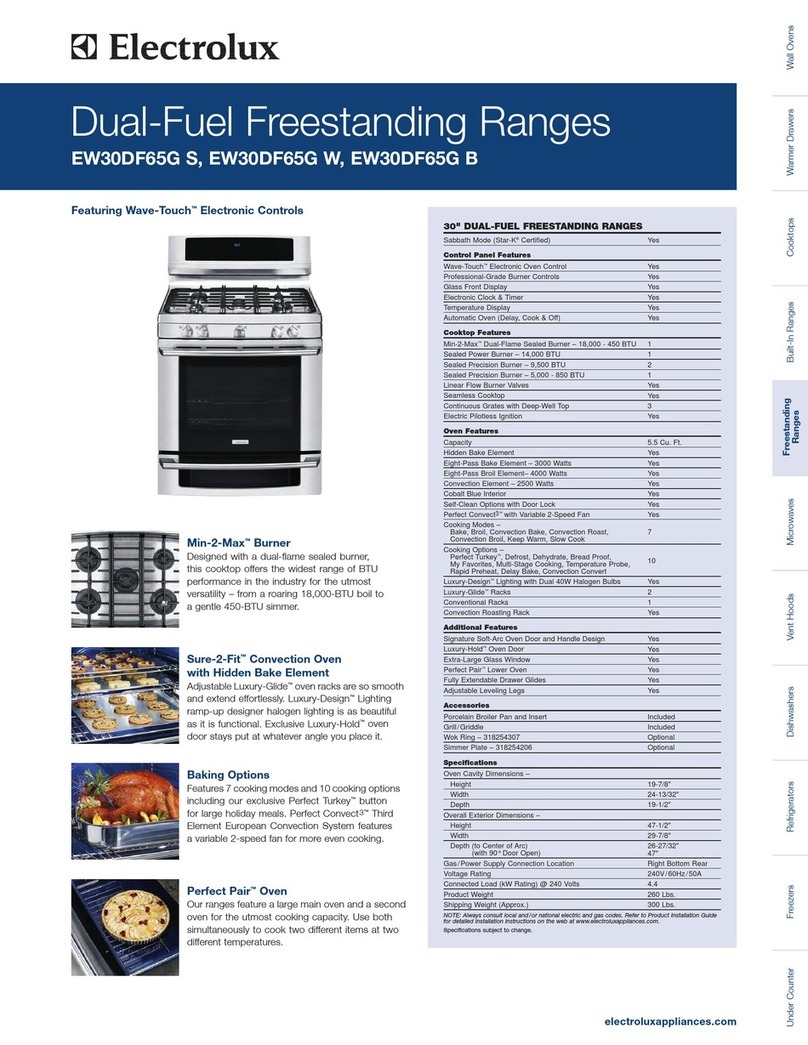 Electrolux EW30DF65G S Specifications