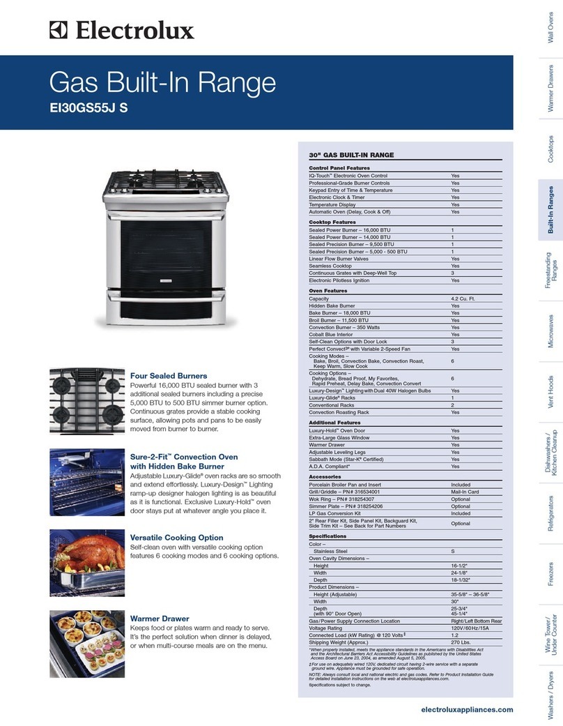 Electrolux EI30GS55JS Specifications