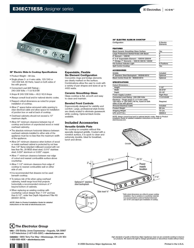 Electrolux E36EC75ESS User manual Electrolux E36EC75ESS User manual