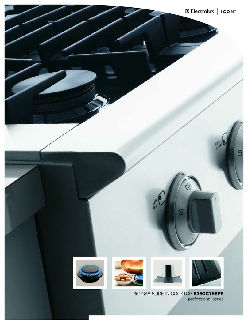 Electrolux Slide In Gas Cooktop E36GC76EPS User manual