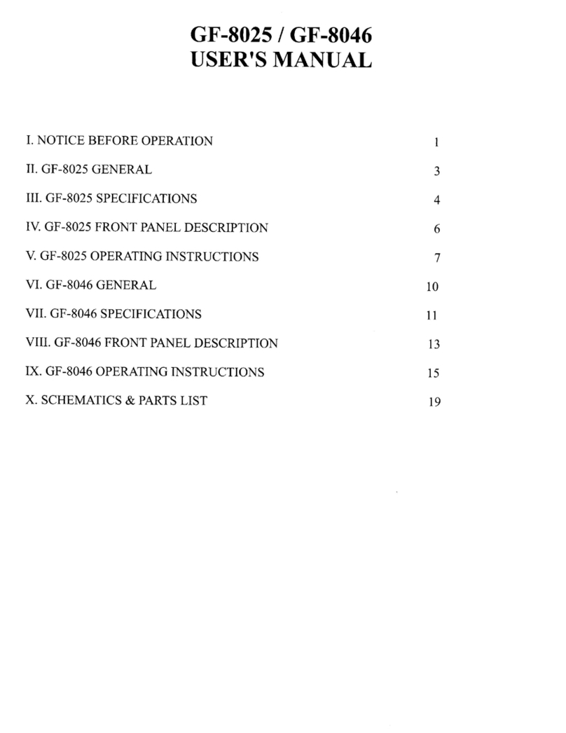 Elenco Electronics GF-8025 user manual