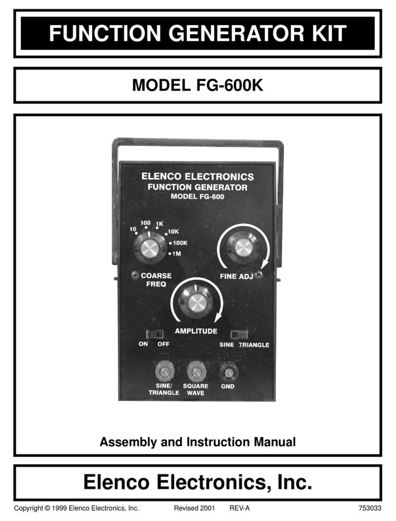 Elenco Electronics FG-600K Assembly and instruction manual