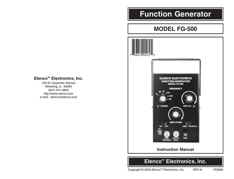 Elenco Electronics FG-500 instruction manual