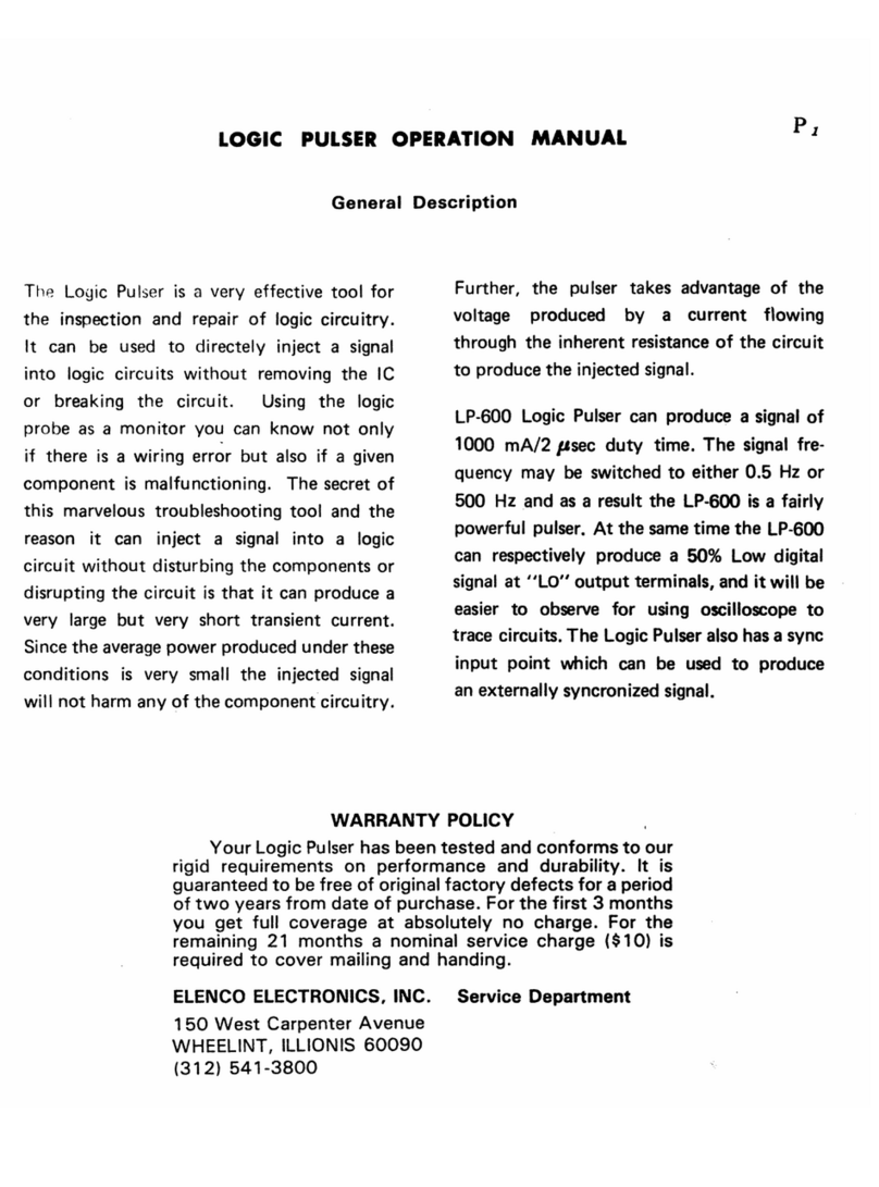 Elenco Electronics LP-600 User manual