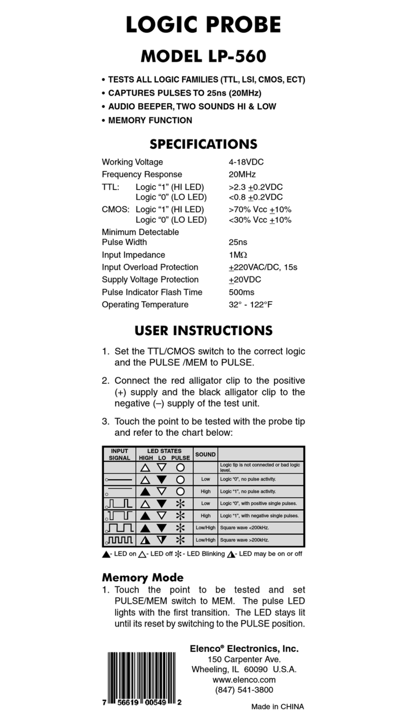 Elenco Electronics LP-560 User manual