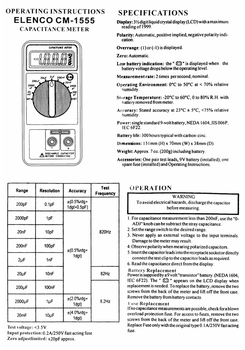 Elenco Electronics CM-1555 User manual