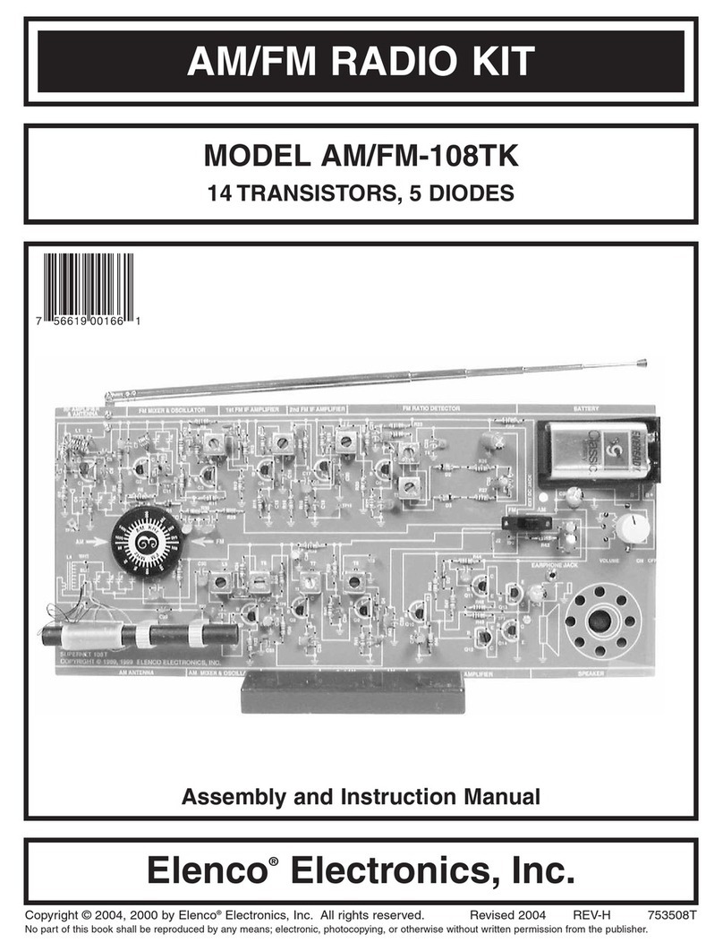 Elenco Electronics AM/FM-108TK Assembly and instruction manual