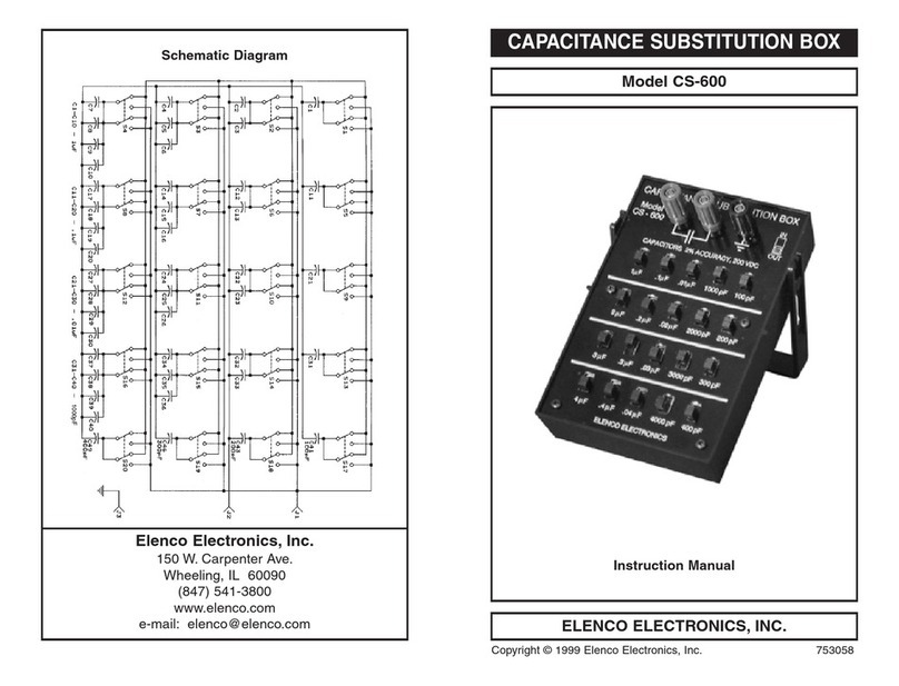 Elenco Electronics CS-600 User manual Elenco Electronics CS-600 User manual