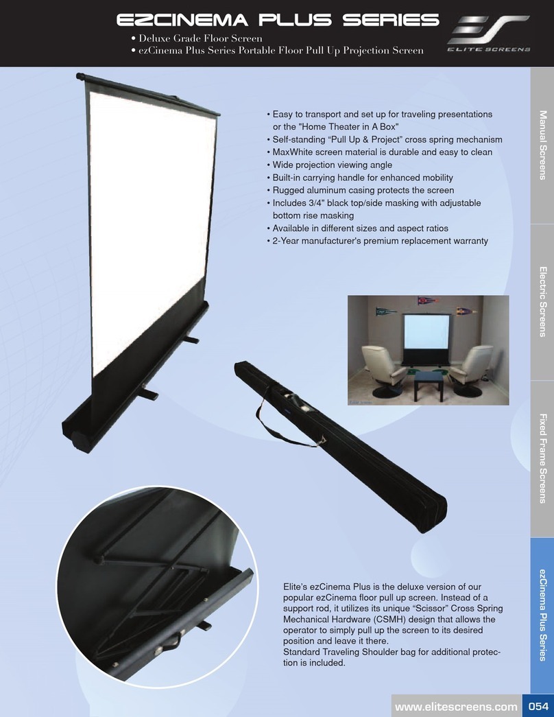Elite Screens F100XWH1 Specifications Elite Screens F100XWH1 Specifications