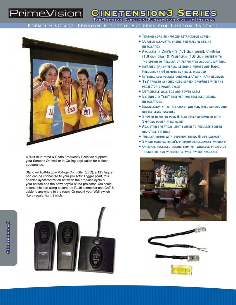 Elite Screens TE100HC3 Owner's manual Elite Screens TE100HC3 Owner's manual