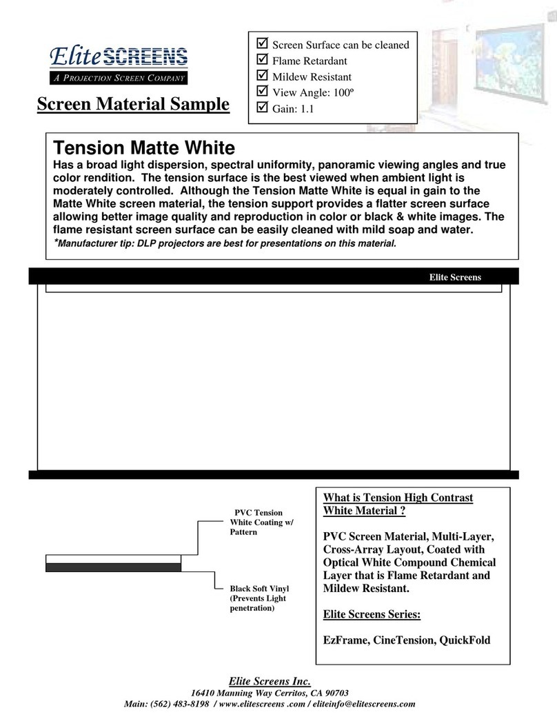 Elite Screens TE100HC2 Manual