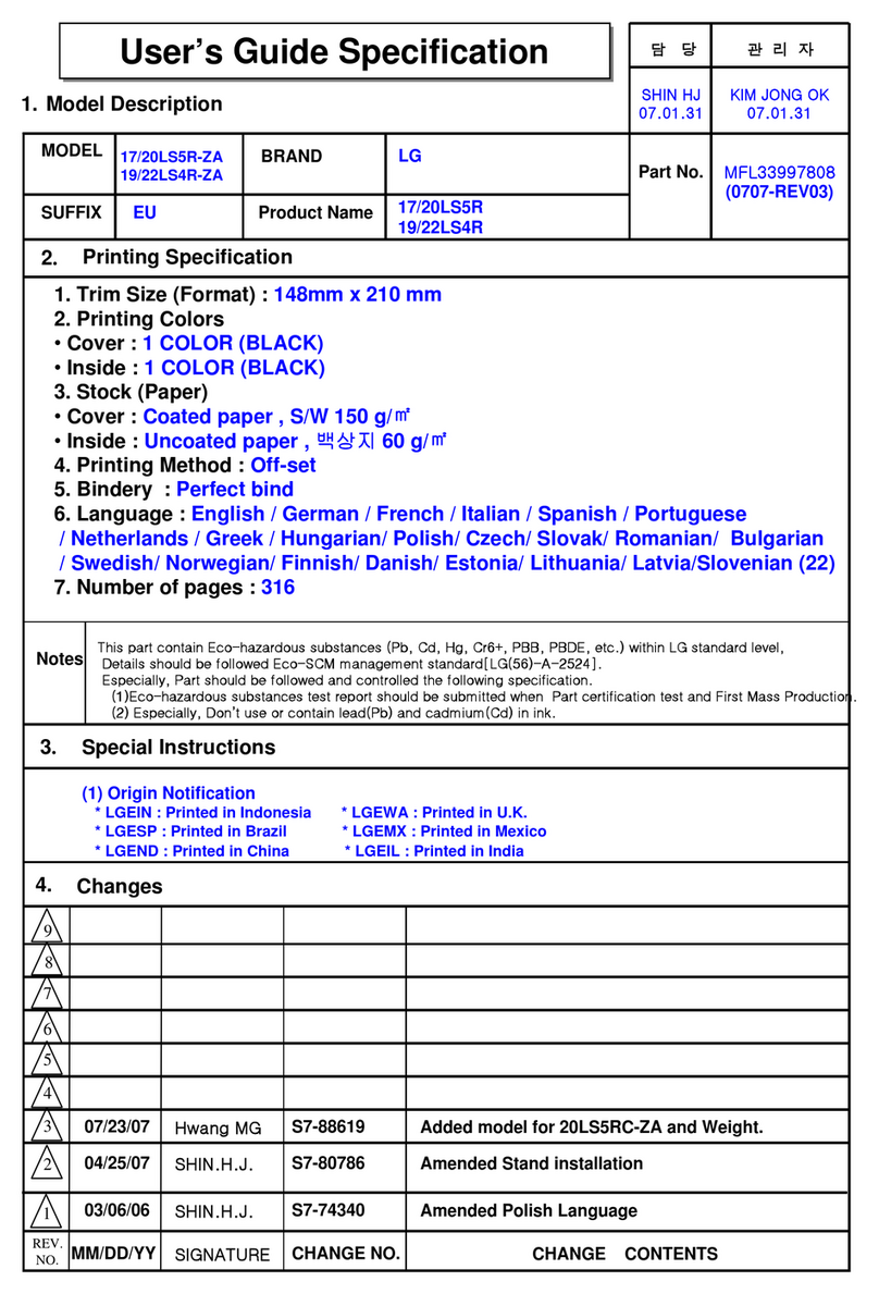 LG 19LS4R Series User manual