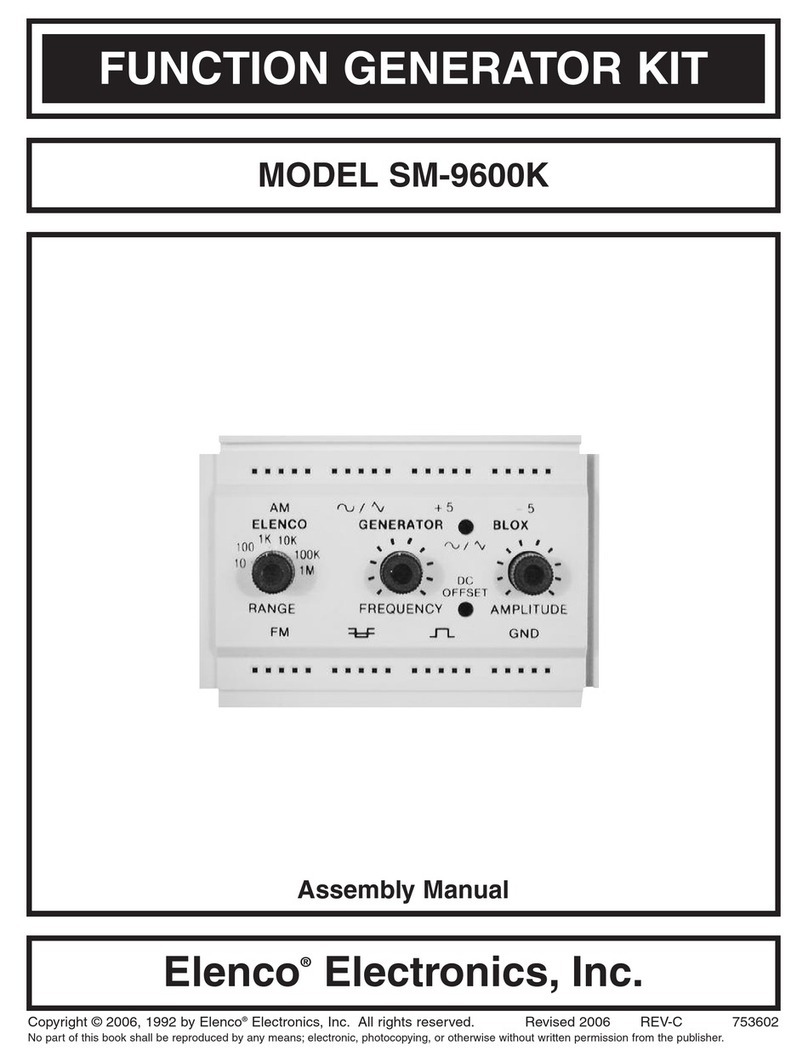 Elenco Electronics SM-9600K Assembly manual