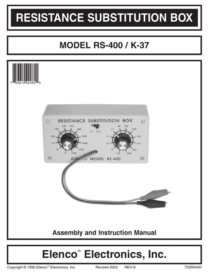 Elenco Electronics RS-400/K-37 Assembly and instruction manual