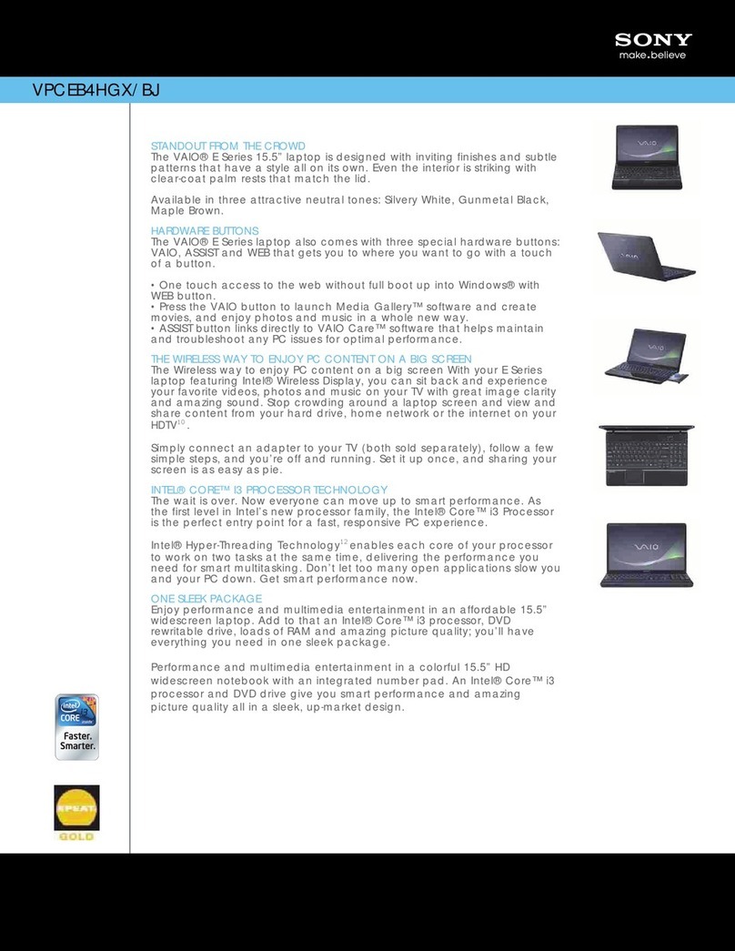 Sony VPCEB4HGX User manual