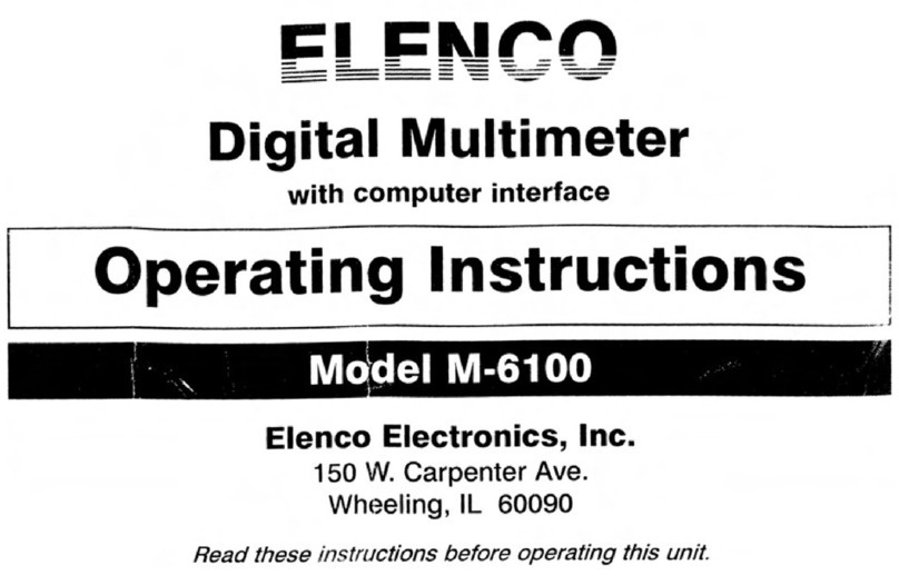 Elenco Electronics M-6100 User manual