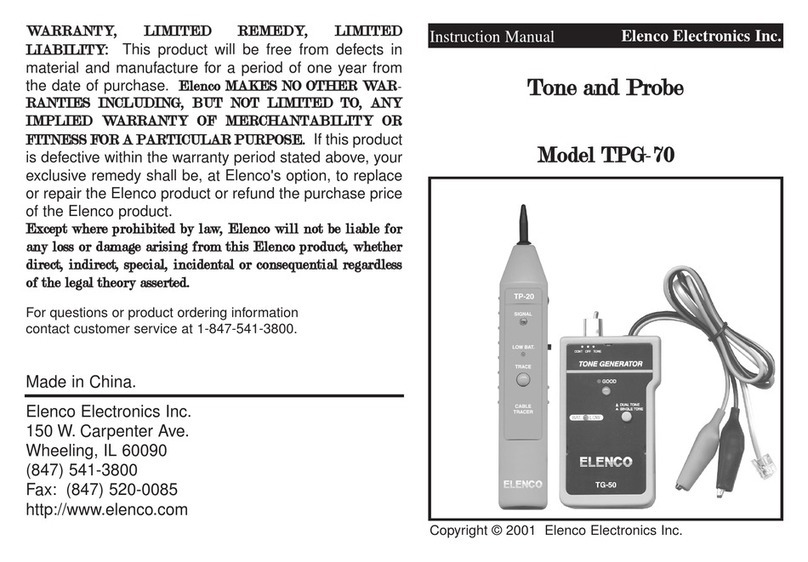 Elenco Electronics TPG-70 instruction manual