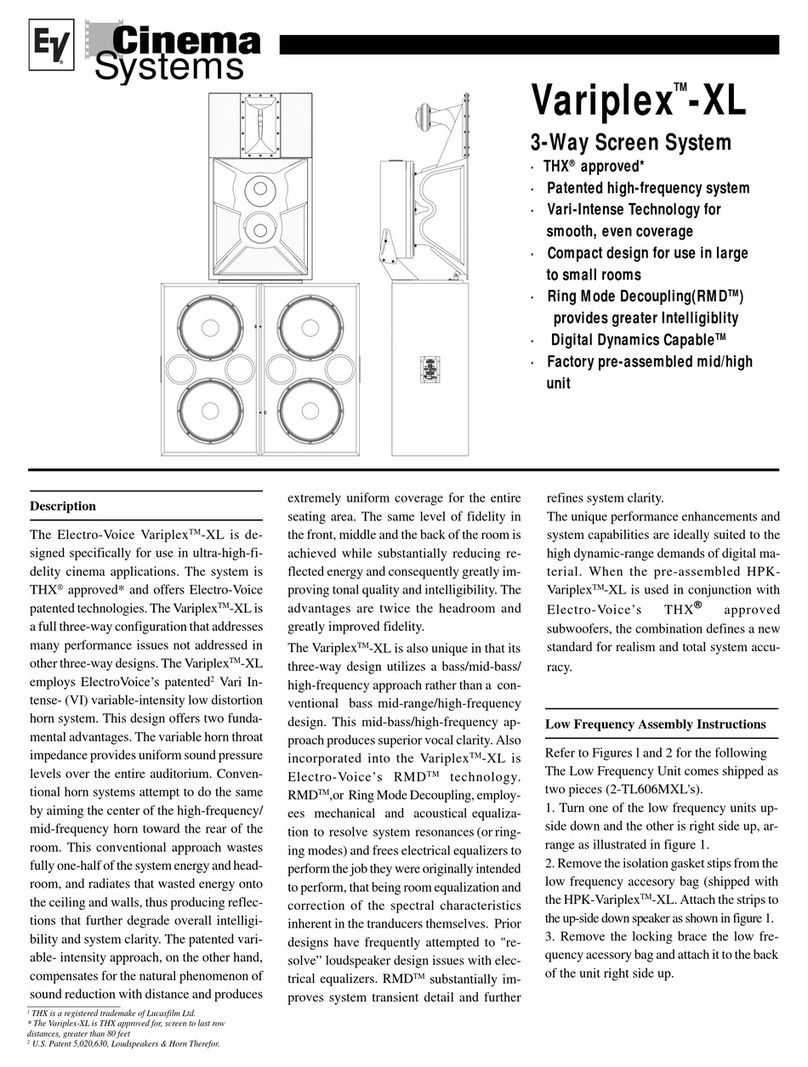 Electro-Voice Variplex II XL Specifications