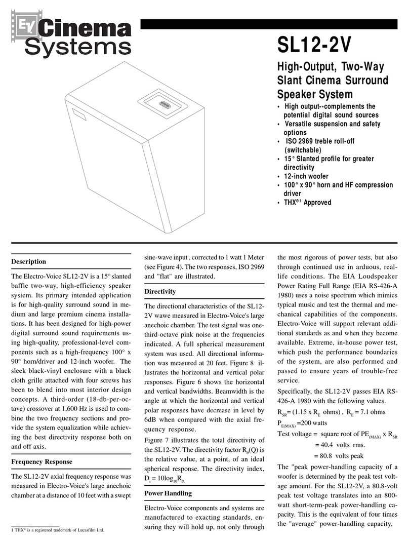 Electro-Voice SL12-2V Specifications