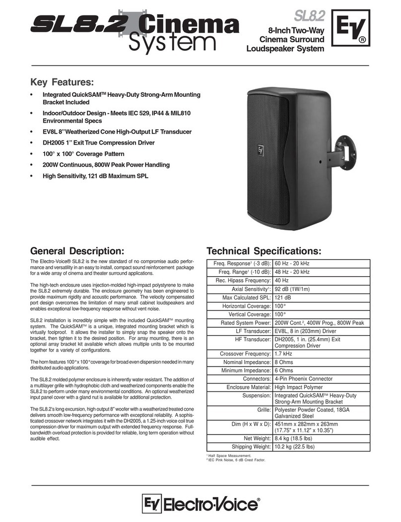 Electro-Voice SL8.2 User manual