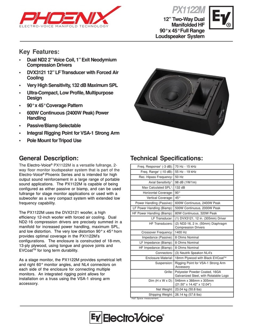 Electro-Voice Phoenix PX1122M User manual