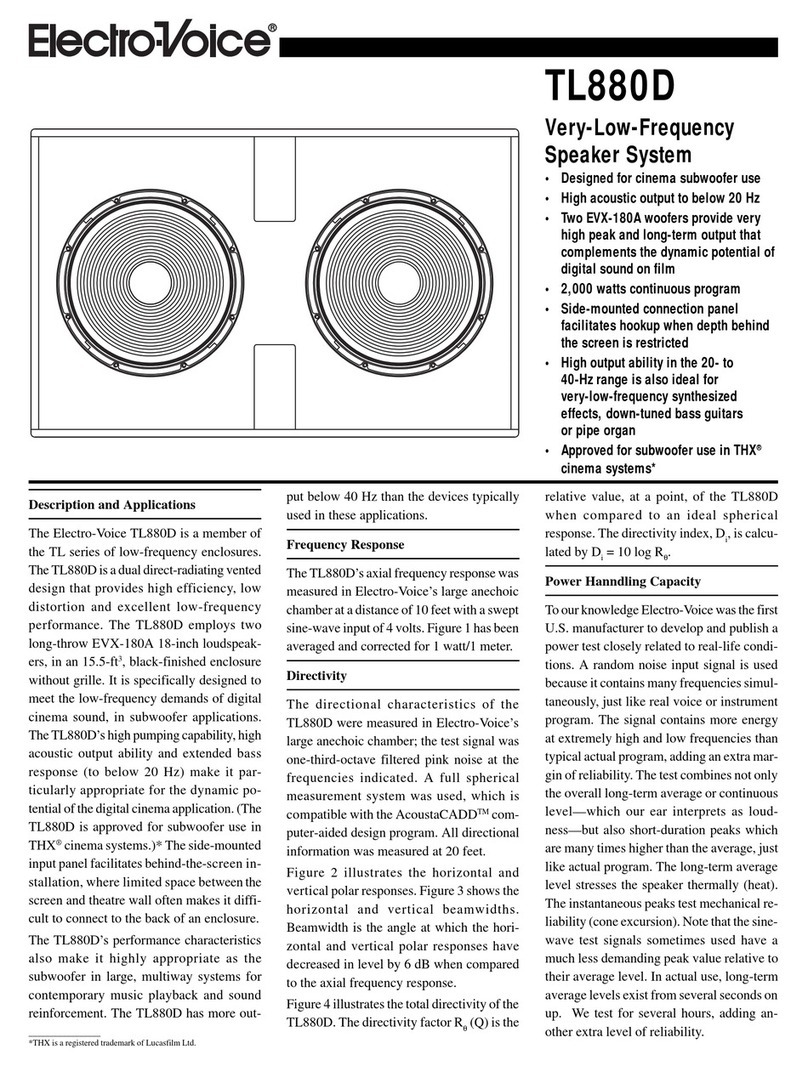 Electro-Voice TL880D User manual Electro-Voice TL880D User manual