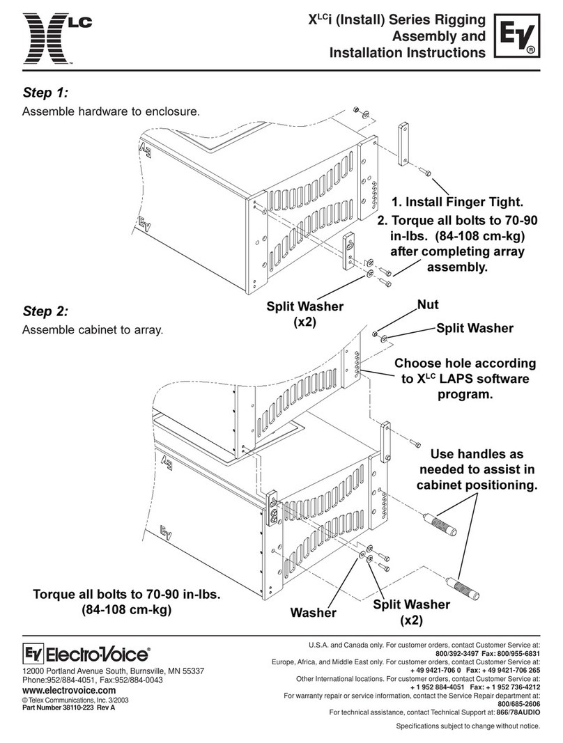 Electro-Voice Xlci Series Xlci-118 Instruction manual