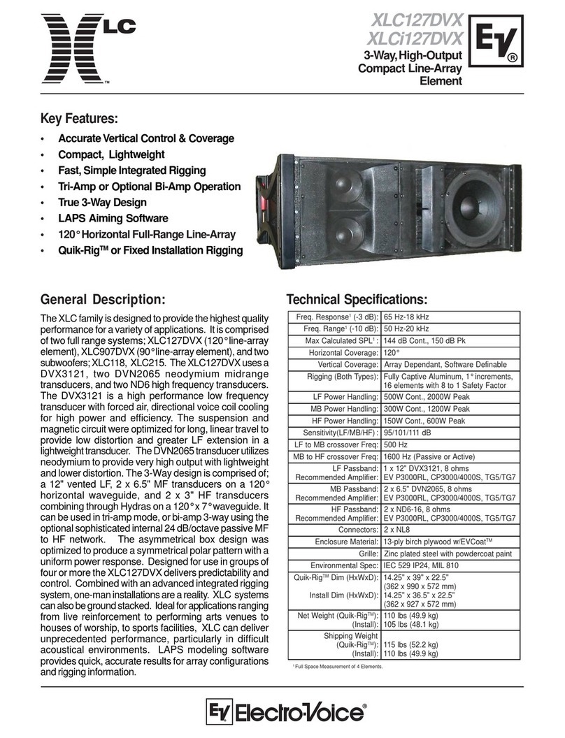 Electro-Voice Xlc Series Xlc-127DVX User manual