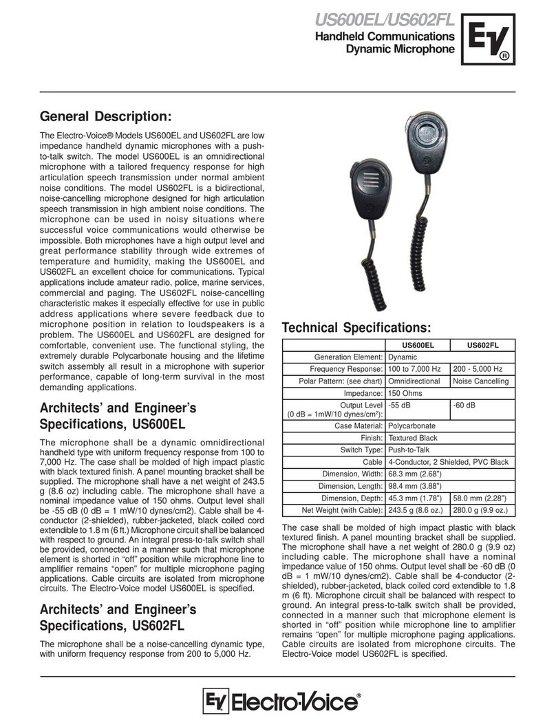 Electro-Voice US600EL User manual