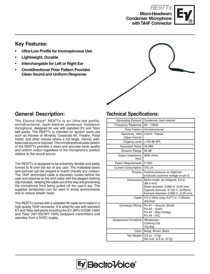 Electro-Voice RE97TX Technical specifications