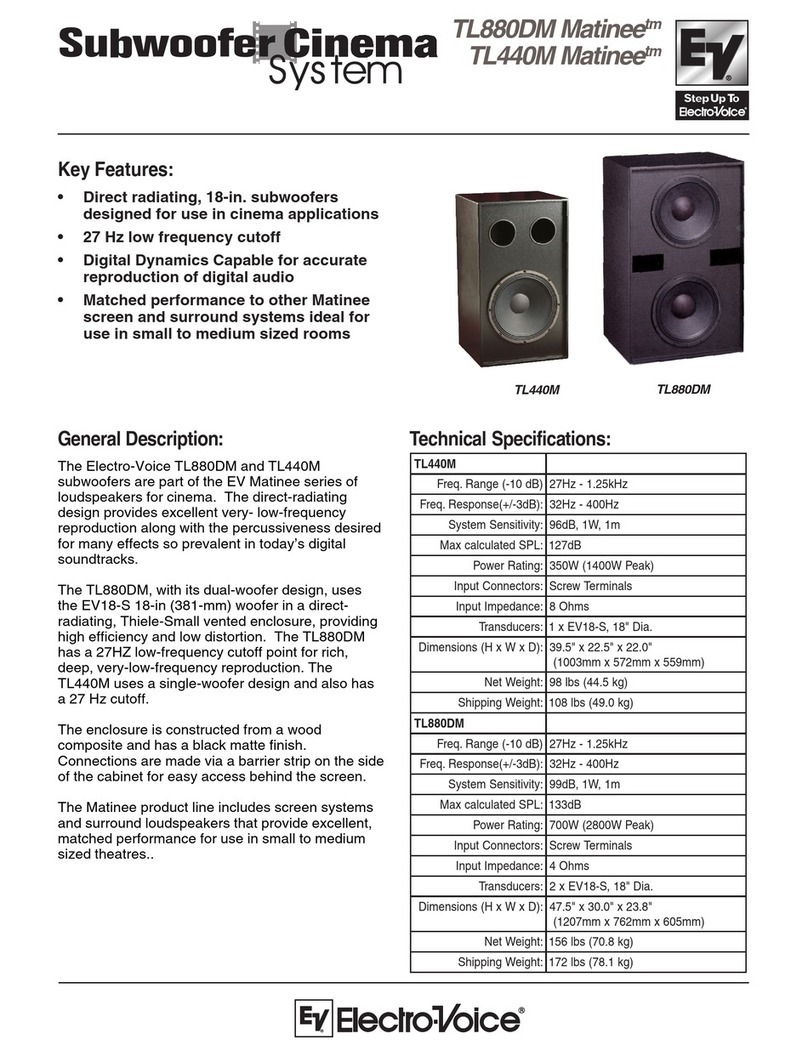 Electro-Voice TL440M Matinee User manual