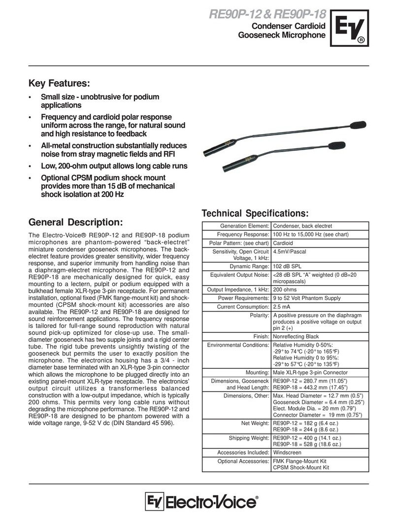 Electro-Voice RE90P-12 Technical specifications