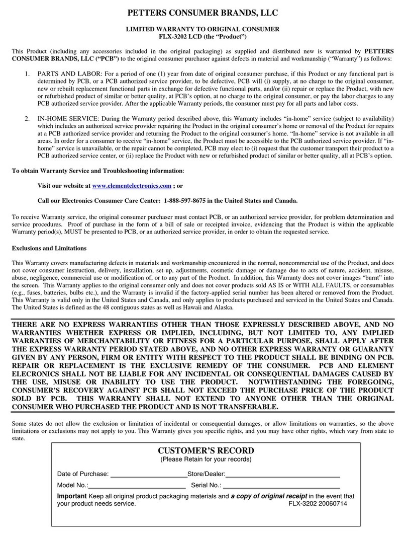 Element FLX-3202 Use and maintenance manual