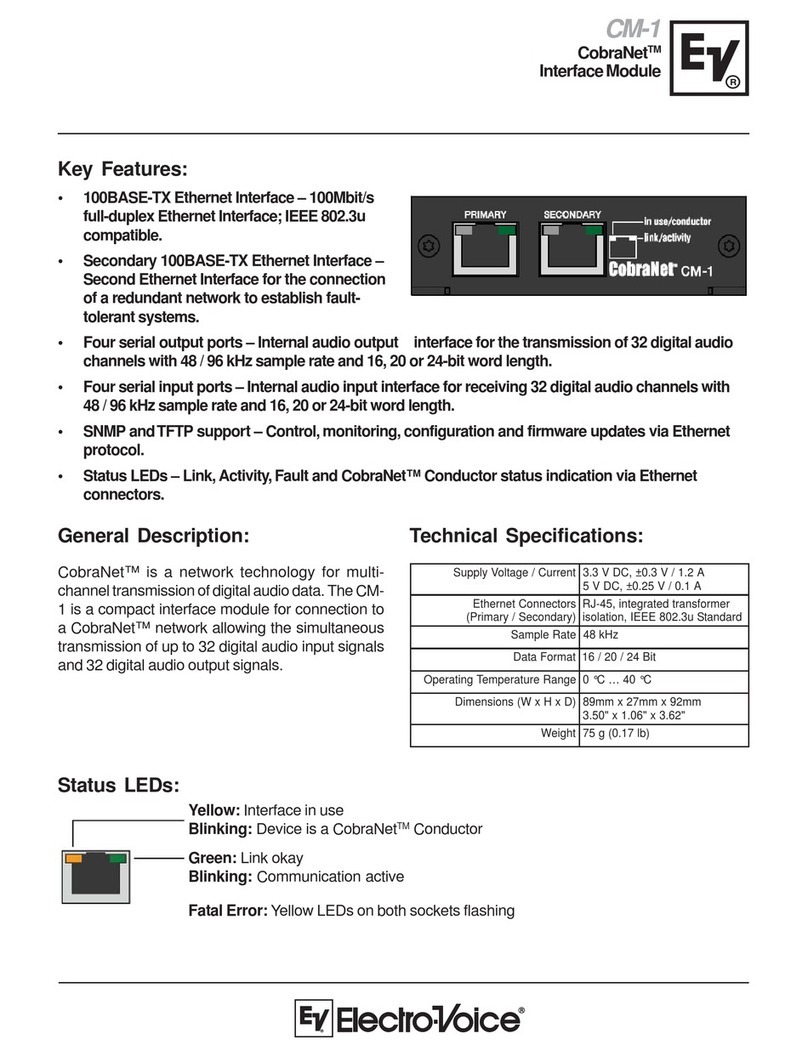 Electro-Voice CM-1 Technical specifications