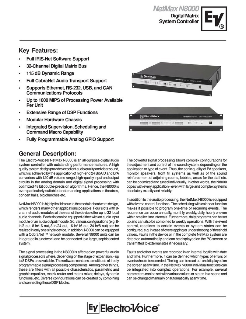 Electro-Voice System Controller NetMax N8000 User manual