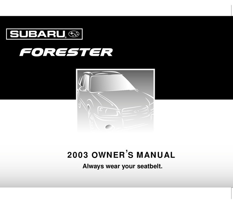 Subaru 2003 Forester User manual