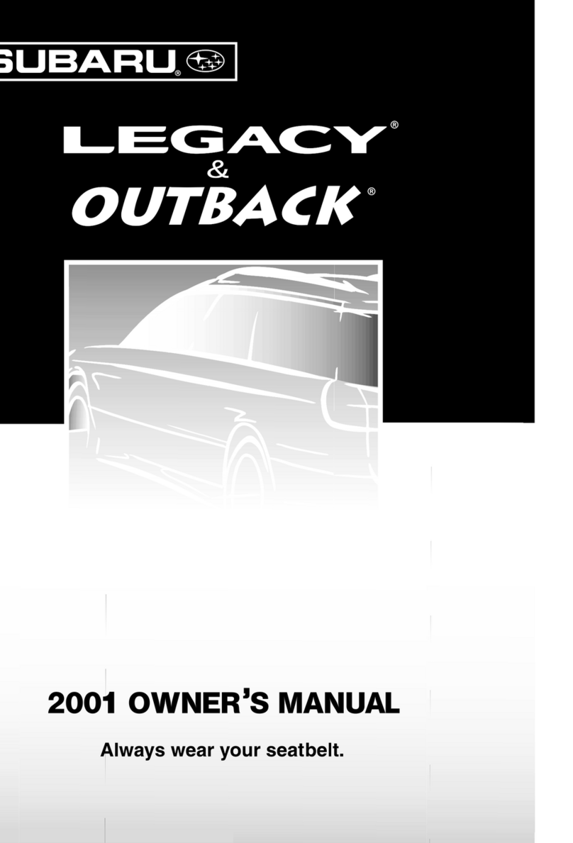 Subaru 2001 LEGACY User manual