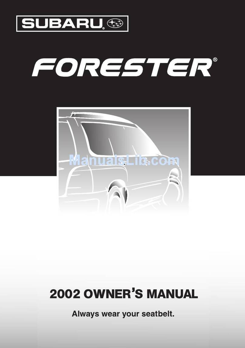 Subaru 2002 Forester owner's manual