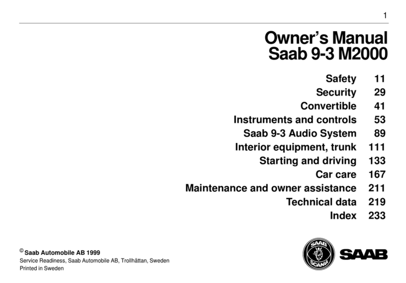 Saab 2000 9-3 owner's manual