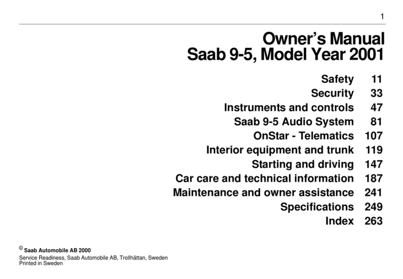 Saab 2001 9-5 2.3 Turbo Ecopower owner's manual