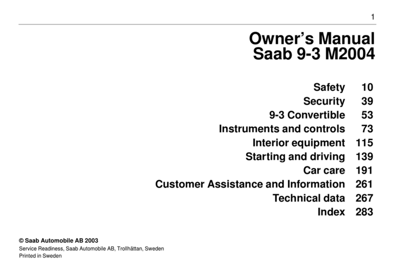 Saab 2004 9-3 Remote Starter owner's manual