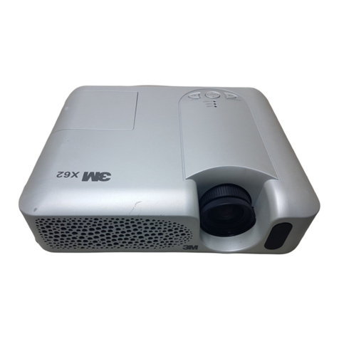 3M Multimedia Projector X62 Manual
