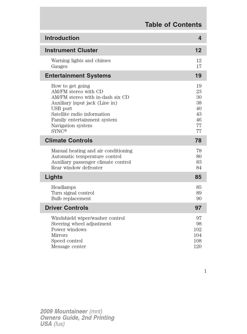 Mercury 2009 Mountaineer User manual